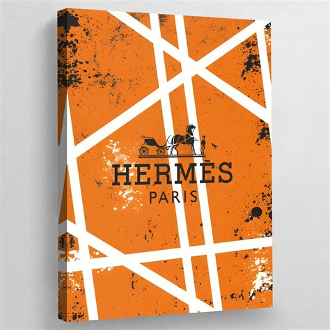 hermes hac canvas|Hermes canvas wall art.